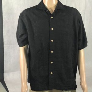 Men’s Hawaiian black batik bay large